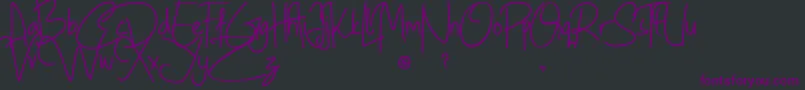 Шрифт Geovana – фиолетовые шрифты на чёрном фоне