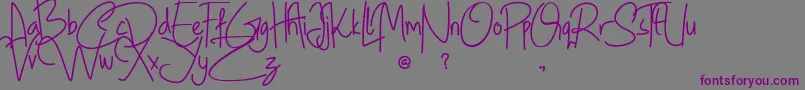 Geovana Font – Purple Fonts on Gray Background