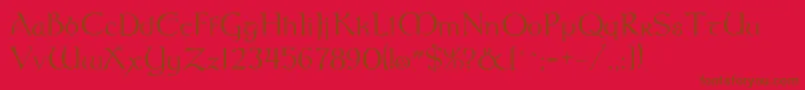 Meathflf Font – Brown Fonts on Red Background