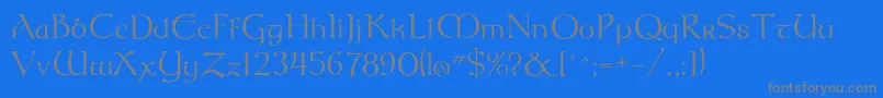 Meathflf Font – Gray Fonts on Blue Background