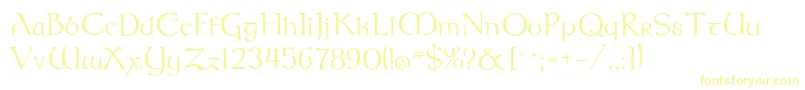 Meathflf Font – Yellow Fonts on White Background