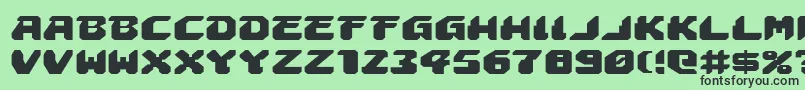 AstropolisExpanded Font – Black Fonts on Green Background
