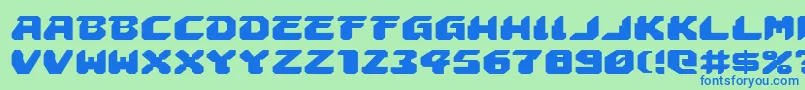 AstropolisExpanded Font – Blue Fonts on Green Background