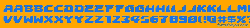 AstropolisExpanded Font – Blue Fonts on Orange Background