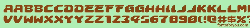 AstropolisExpanded Font – Brown Fonts on Green Background