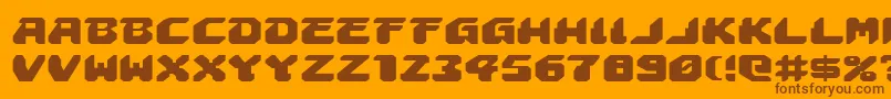 AstropolisExpanded Font – Brown Fonts on Orange Background