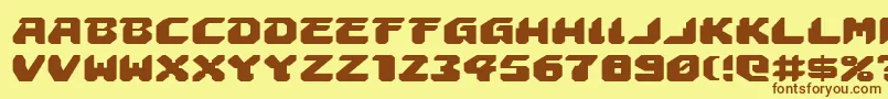 Шрифт AstropolisExpanded – коричневые шрифты на жёлтом фоне