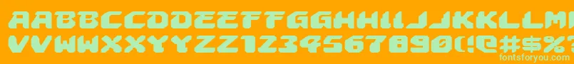 AstropolisExpanded Font – Green Fonts on Orange Background