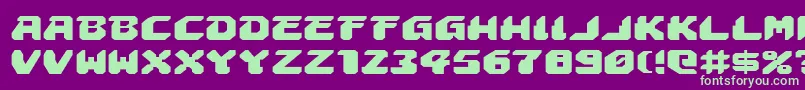 AstropolisExpanded Font – Green Fonts on Purple Background