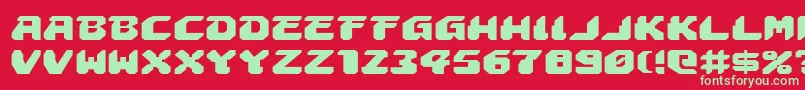 AstropolisExpanded Font – Green Fonts on Red Background