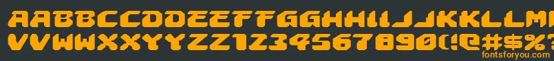 フォントAstropolisExpanded – 黒い背景にオレンジの文字