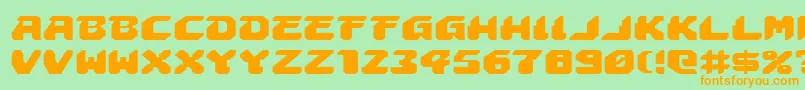 AstropolisExpanded Font – Orange Fonts on Green Background