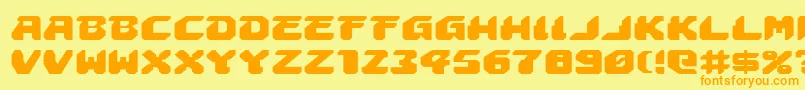 AstropolisExpanded Font – Orange Fonts on Yellow Background