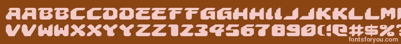 AstropolisExpanded-fontti – vaaleanpunaiset fontit ruskealla taustalla