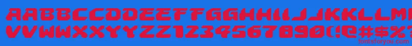 AstropolisExpanded Font – Red Fonts on Blue Background