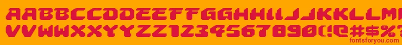 AstropolisExpanded Font – Red Fonts on Orange Background