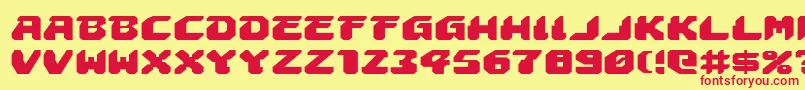 AstropolisExpanded Font – Red Fonts on Yellow Background