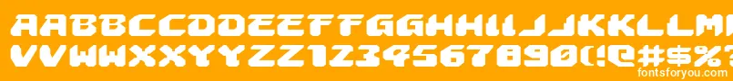 AstropolisExpanded Font – White Fonts on Orange Background