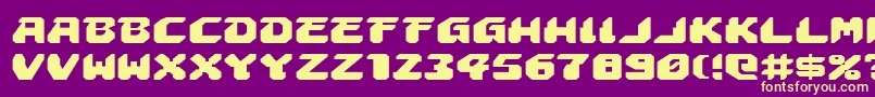 AstropolisExpanded Font – Yellow Fonts on Purple Background