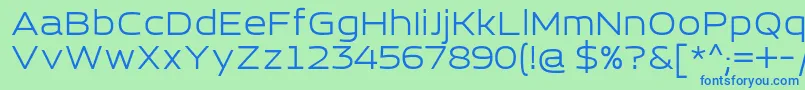 フォントEsqaderoFfCy4f – 青い文字は緑の背景です。