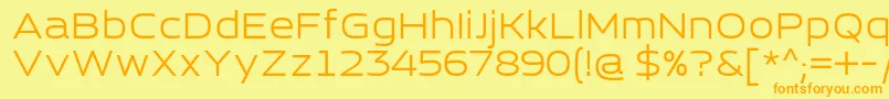 EsqaderoFfCy4f Font – Orange Fonts on Yellow Background