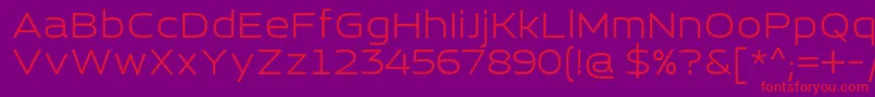 EsqaderoFfCy4f Font – Red Fonts on Purple Background