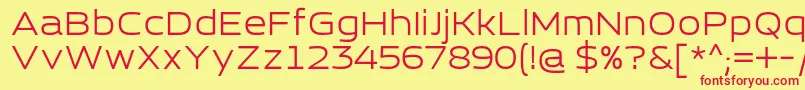 EsqaderoFfCy4f Font – Red Fonts on Yellow Background