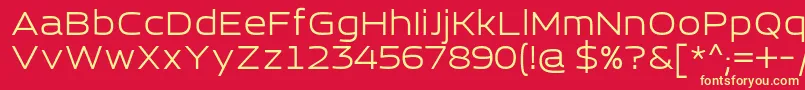 EsqaderoFfCy4f Font – Yellow Fonts on Red Background