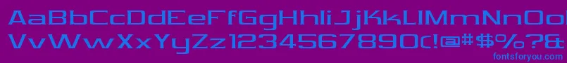 Vibrocentric Font – Blue Fonts on Purple Background