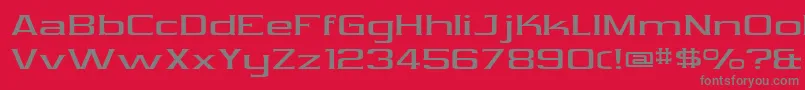 フォントVibrocentric – 赤い背景に灰色の文字