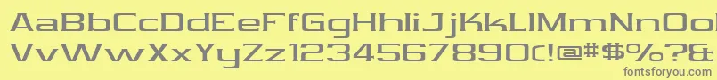 Vibrocentric Font – Gray Fonts on Yellow Background