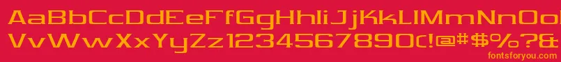 Vibrocentric Font – Orange Fonts on Red Background