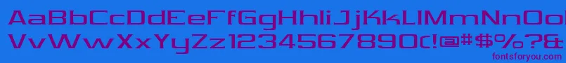 Vibrocentric Font – Purple Fonts on Blue Background