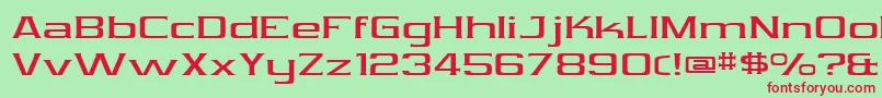 Vibrocentric Font – Red Fonts on Green Background