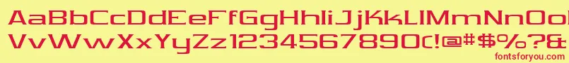 Vibrocentric Font – Red Fonts on Yellow Background