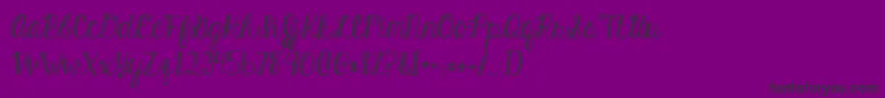 フォントKghardcandystriped – 紫の背景に黒い文字