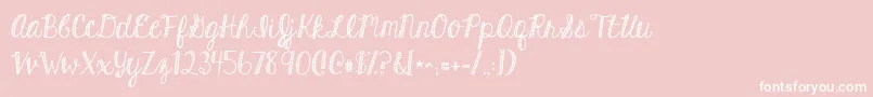 フォントKghardcandystriped – ピンクの背景に白い文字
