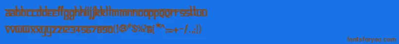 Шрифт BitlinglipikaBold – коричневые шрифты на синем фоне