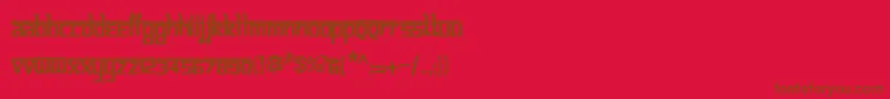 Шрифт BitlinglipikaBold – коричневые шрифты на красном фоне