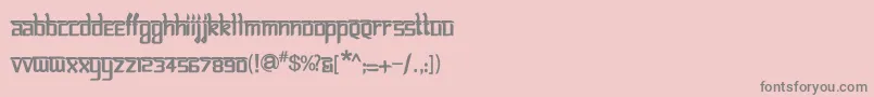 フォントBitlinglipikaBold – ピンクの背景に灰色の文字