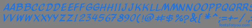 ComicBalloonNewItalic Font – Blue Fonts on Gray Background