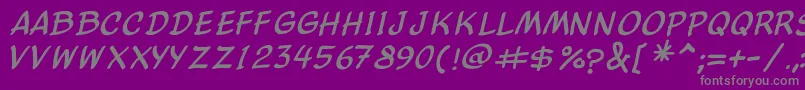 ComicBalloonNewItalic Font – Gray Fonts on Purple Background