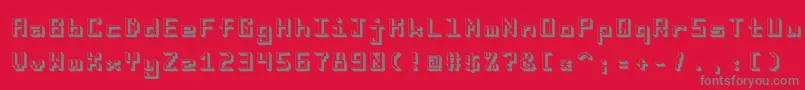 I8080 Font – Gray Fonts on Red Background