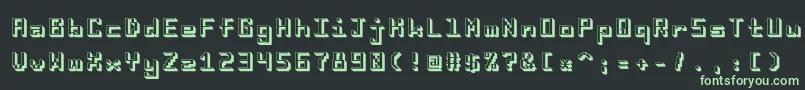 I8080 Font – Green Fonts on Black Background