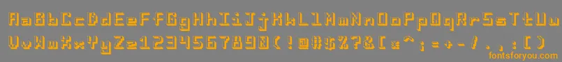 I8080 Font – Orange Fonts on Gray Background