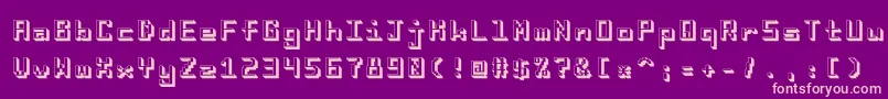 I8080 Font – Pink Fonts on Purple Background