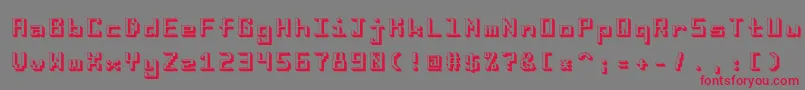 I8080-Schriftart – Rote Schriften auf grauem Hintergrund