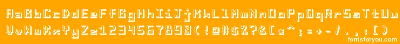 I8080 Font – White Fonts on Orange Background