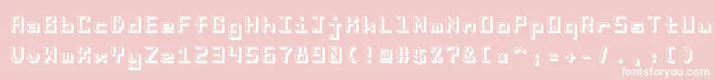 I8080 Font – White Fonts on Pink Background