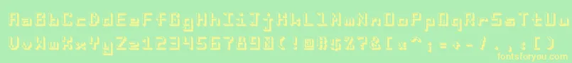 I8080 Font – Yellow Fonts on Green Background